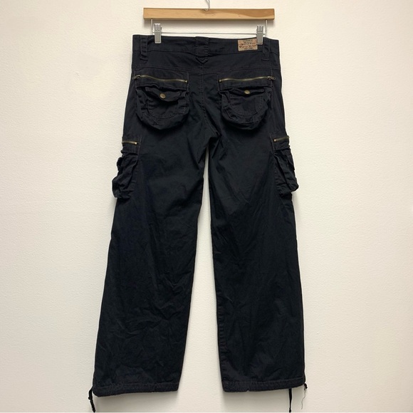 Vintage 90s Paris Blues Baggy Paratrooper Cargo Pants Size 5‎ Grunge Skater Punk - Picture 8 of 13